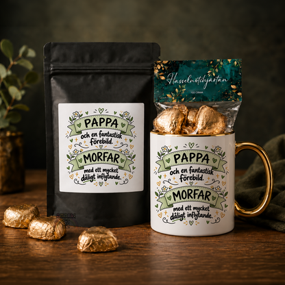 Presentpaket | Pappa & Morfar | Mugg, kaffe & godis
