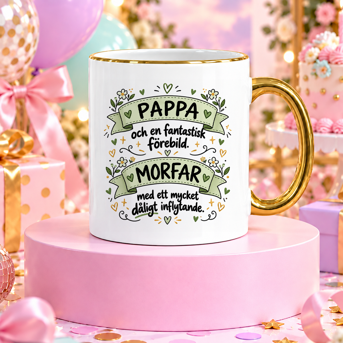 Presentpaket | Pappa & Morfar | Mugg, kaffe & godis