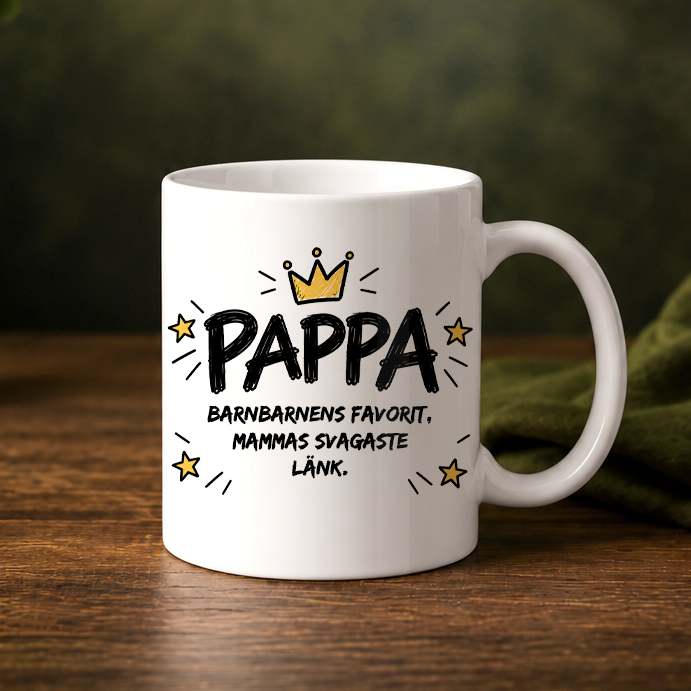 PAPPA | Egen text | Personlig mugg