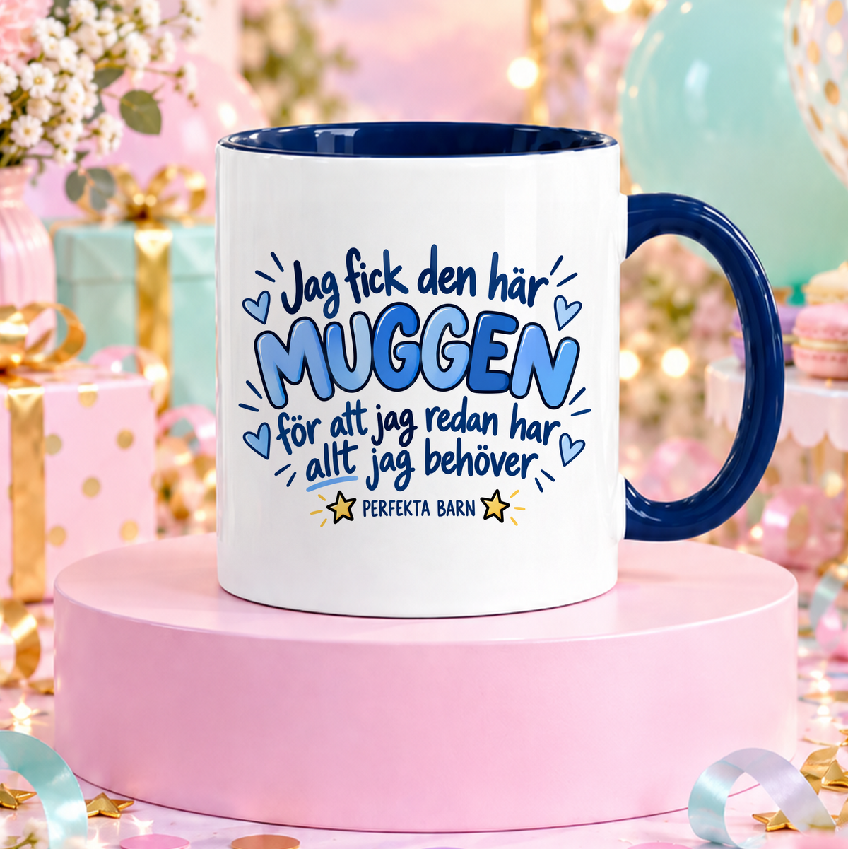 Från perfekta barn | Blå | Rolig mugg