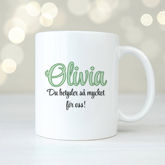 Valfri text | Färg | Personlig mugg