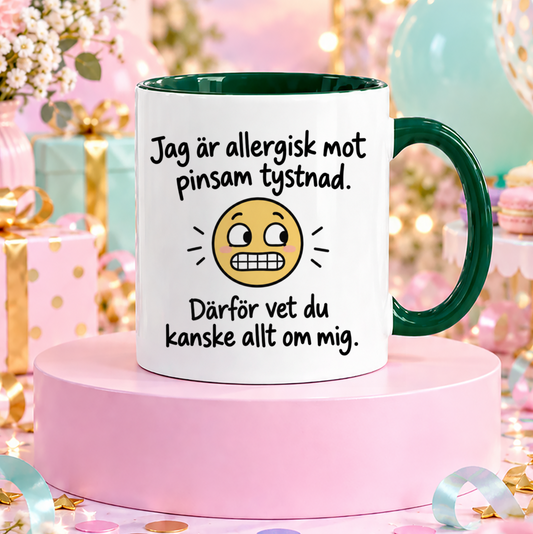 Pinsam tystnad | Rolig mugg
