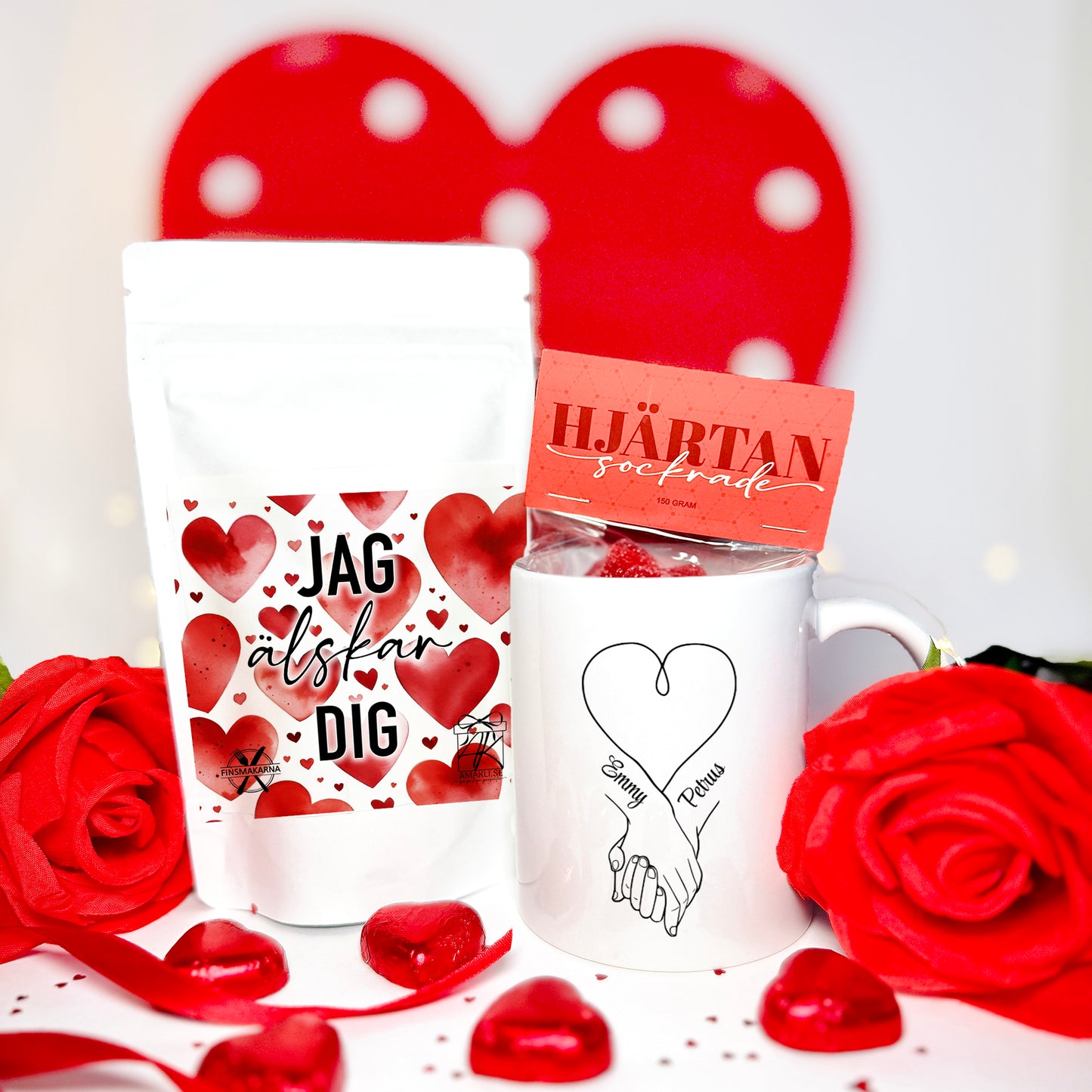 Alla hjärtans dag present | Mugg, kaffe & godis