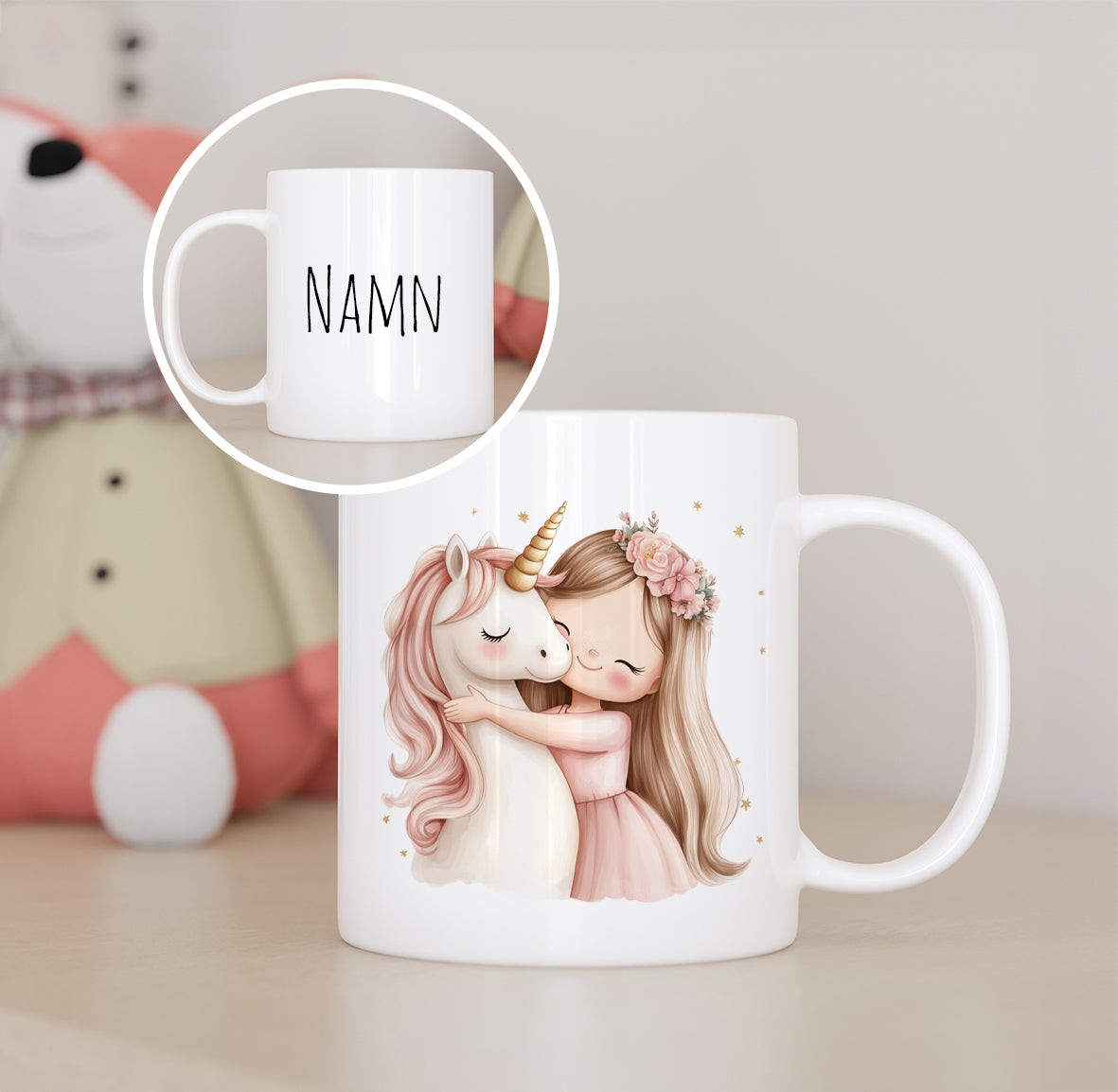 Prinsessa & Enhörning | Personlig barnmugg
