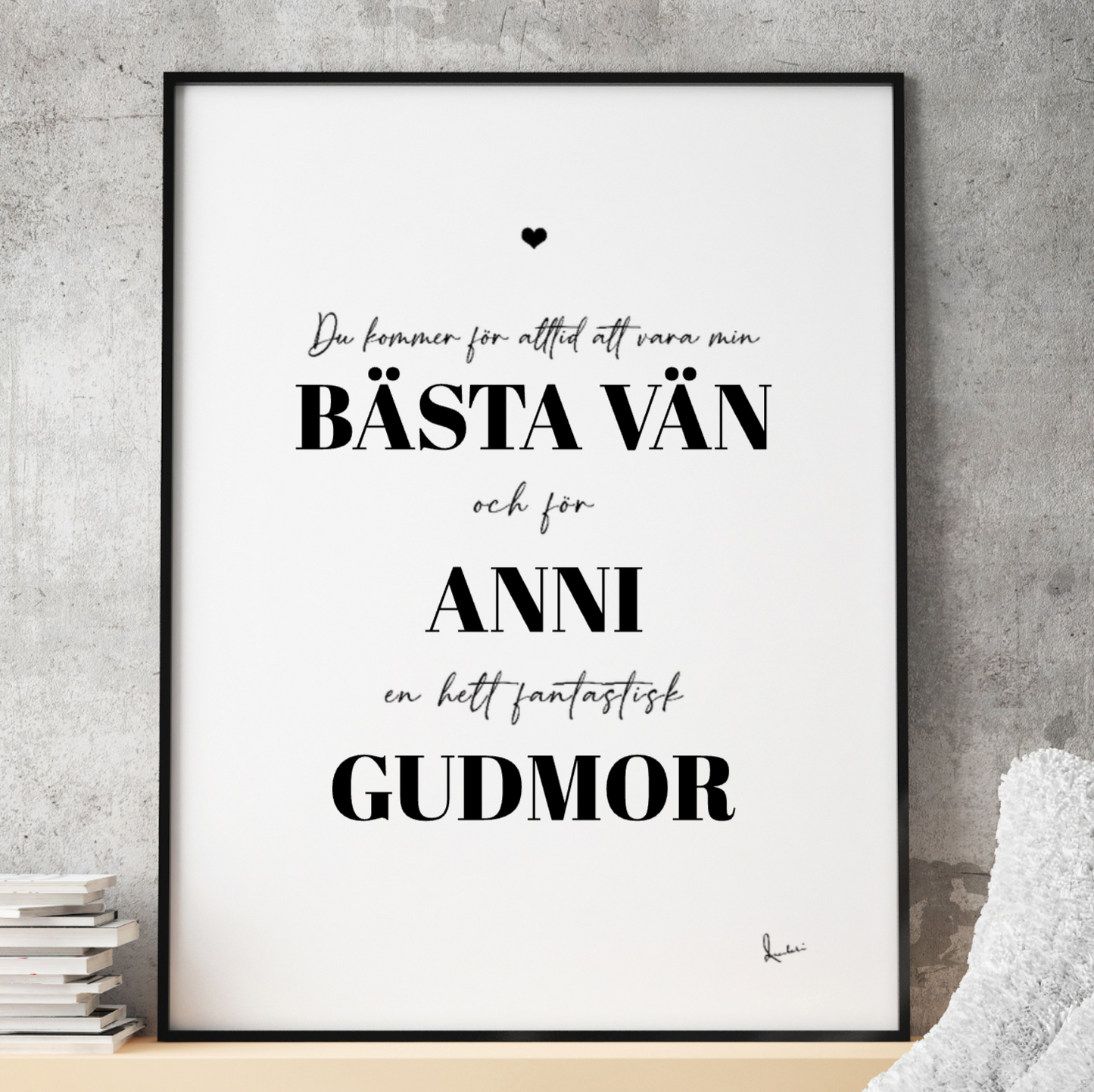 Gudmor / Gudfar | Personlig poster