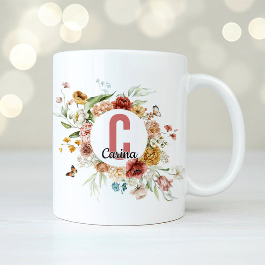 Sommar - Bokstav | Personlig mugg