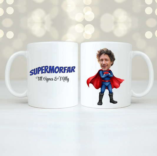 Supermorfar/farfar | Ansikte | Personlig mugg