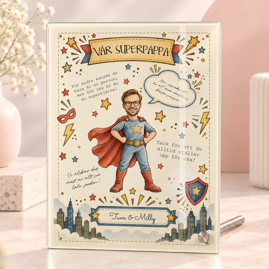 Superhjälte | Glastavla