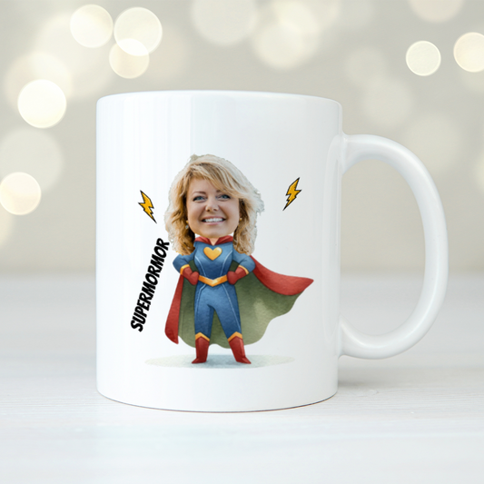 Supermormor | Ansikte | Personlig mugg