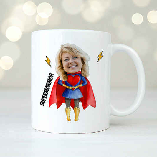 Supermormor | Ansikte | Personlig mugg
