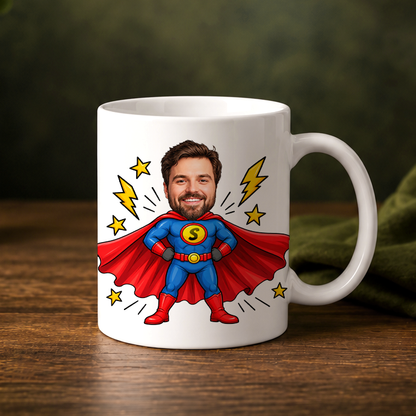 Presentpaket | Superhjälte | Mugg, kaffe & godis