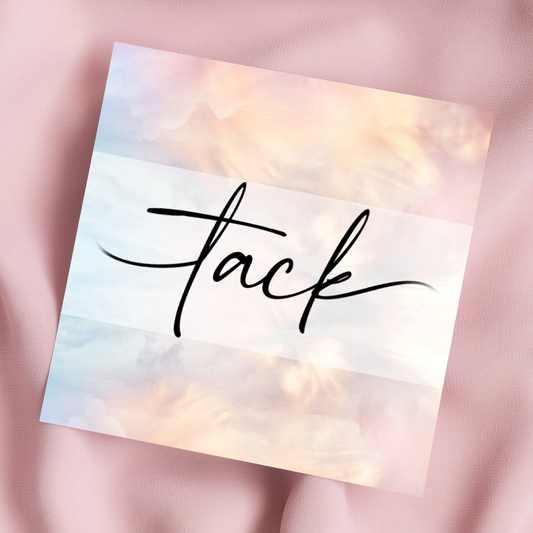 Tack (rosa moln) | Dubbelvikt kort