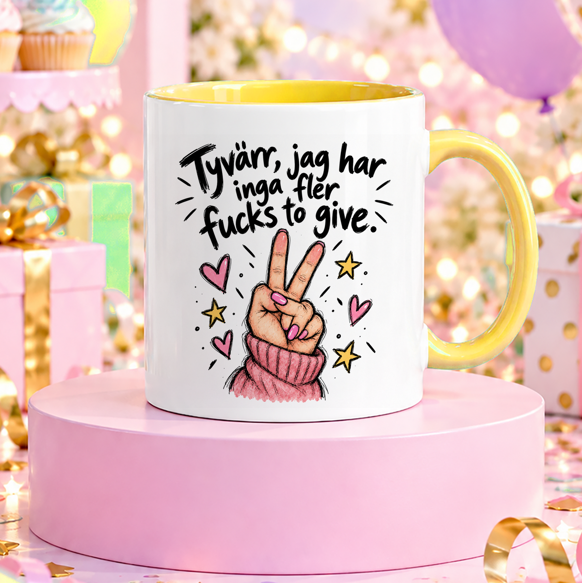 Tyvärr, jag har inga fler fucks to give | Rolig mugg