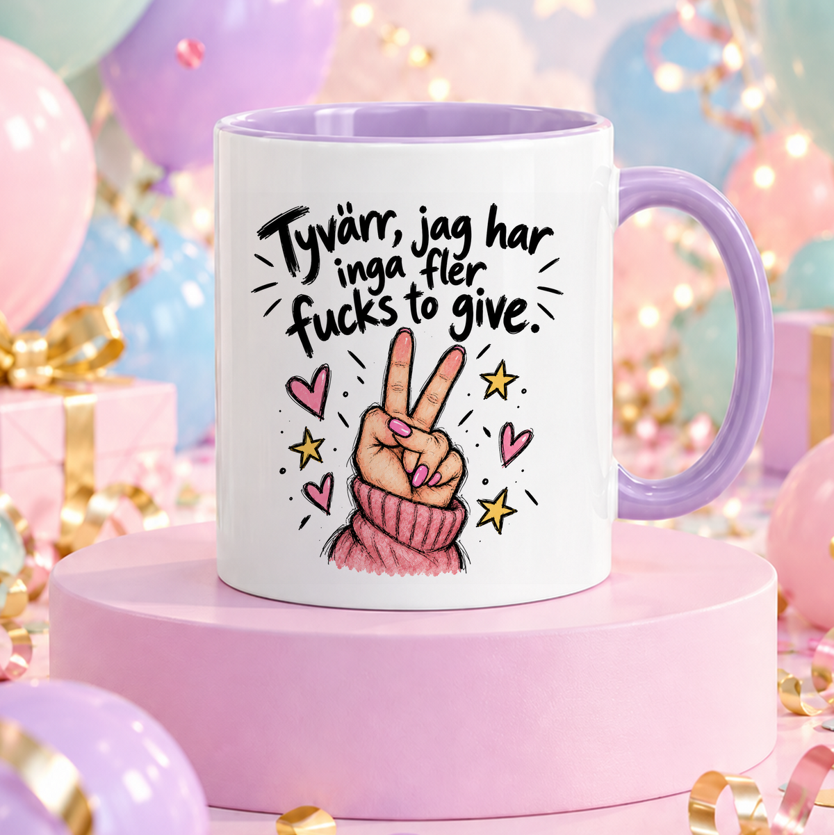 Tyvärr, jag har inga fler fucks to give | Rolig mugg