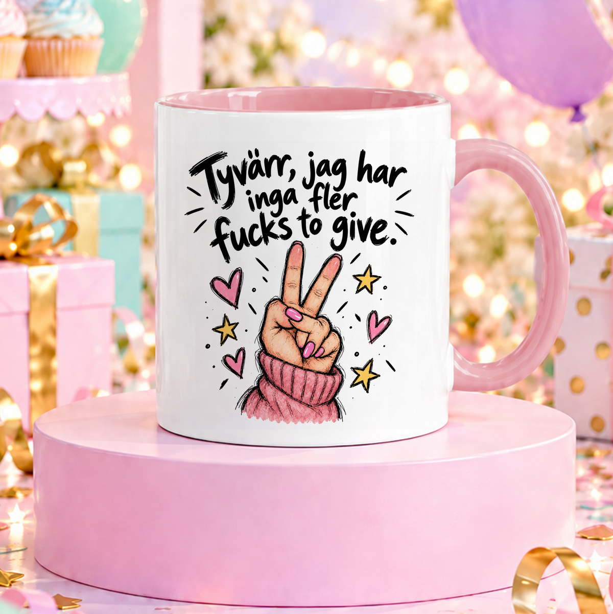 Tyvärr, jag har inga fler fucks to give | Rolig mugg