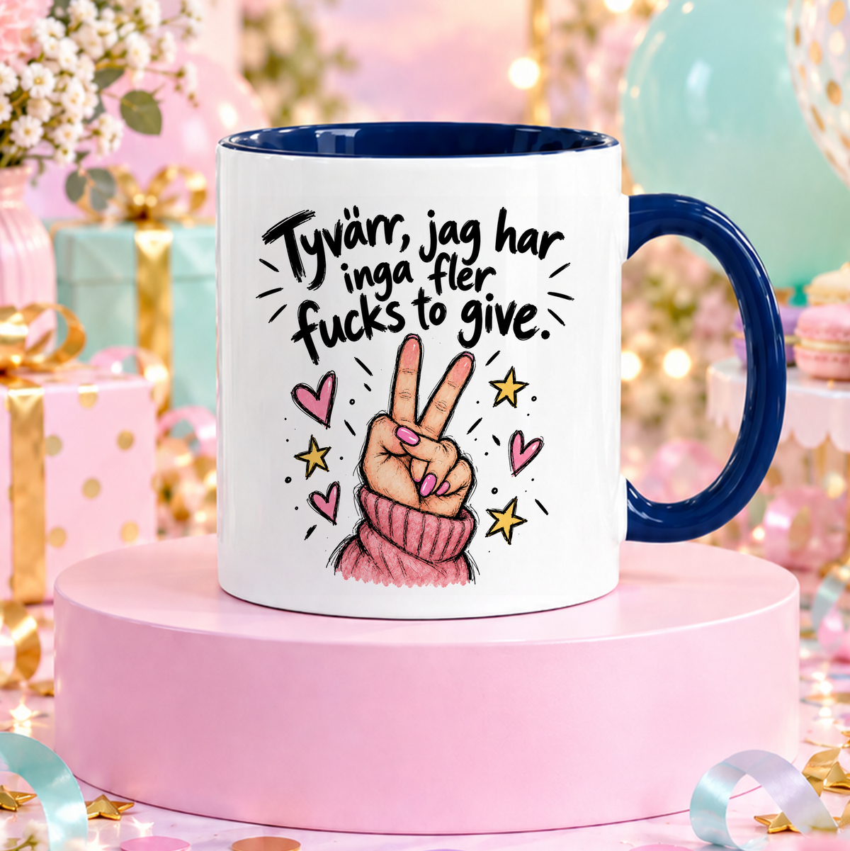 Tyvärr, jag har inga fler fucks to give | Rolig mugg