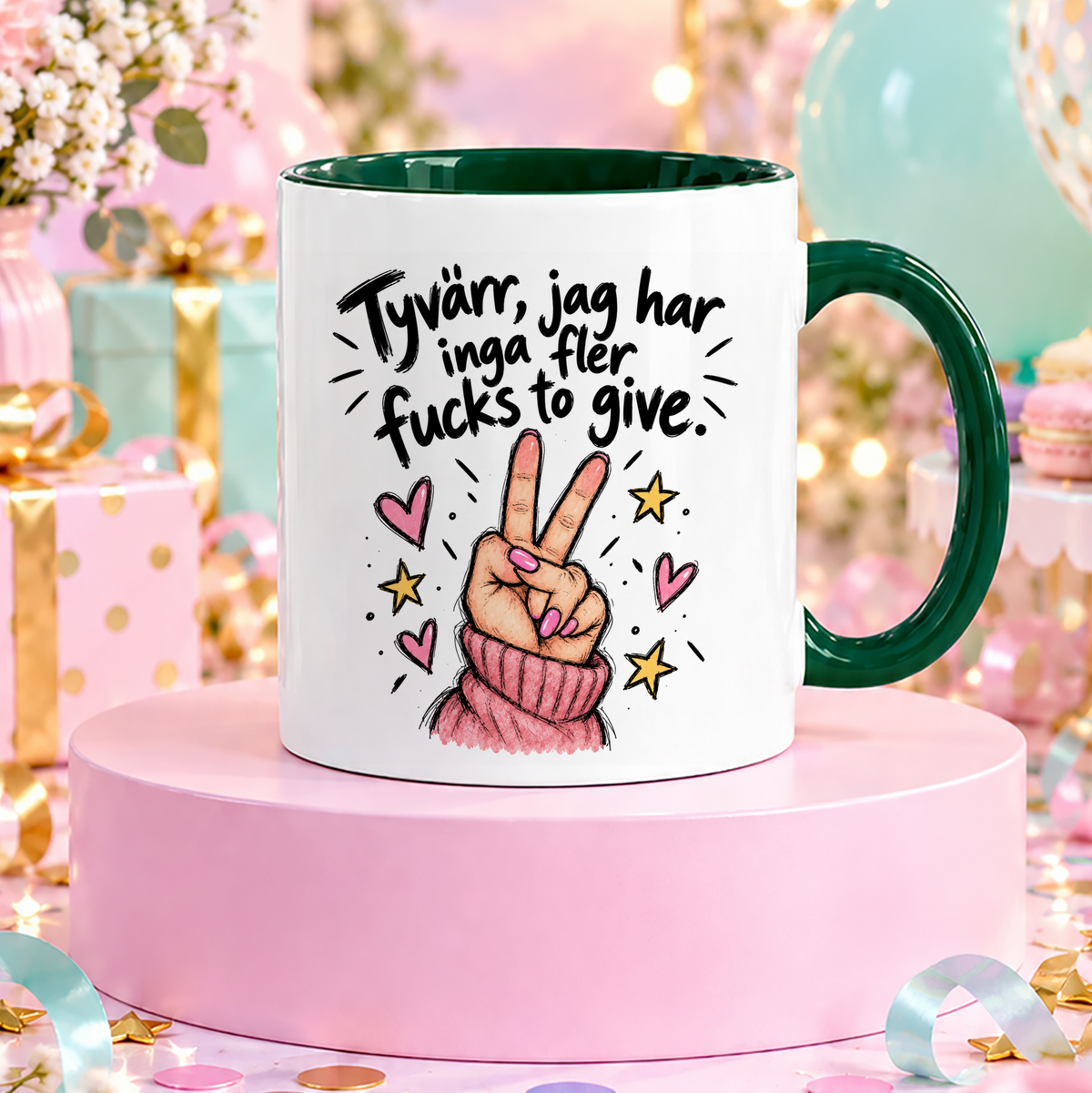 Tyvärr, jag har inga fler fucks to give | Rolig mugg