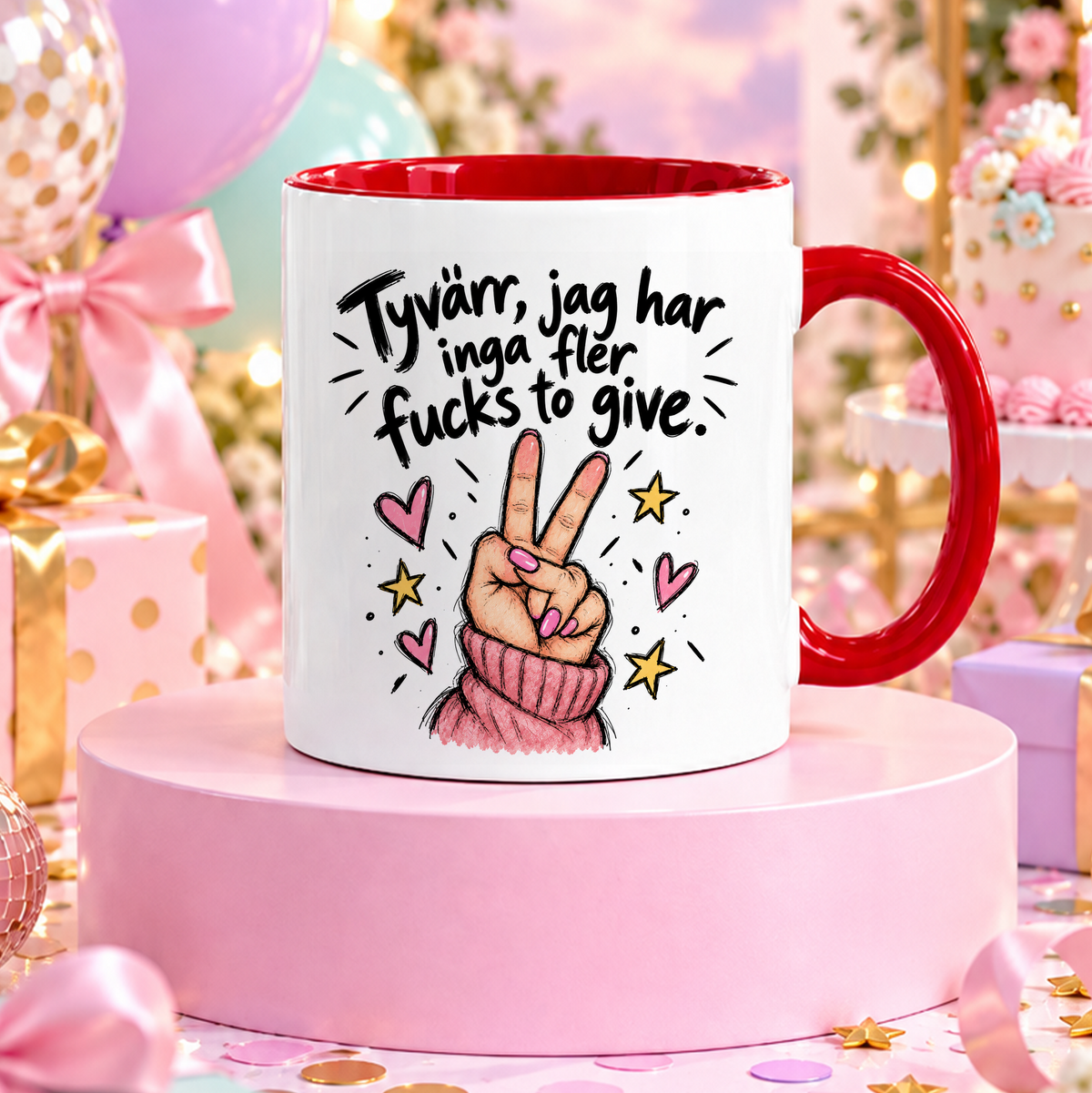 Tyvärr, jag har inga fler fucks to give | Rolig mugg