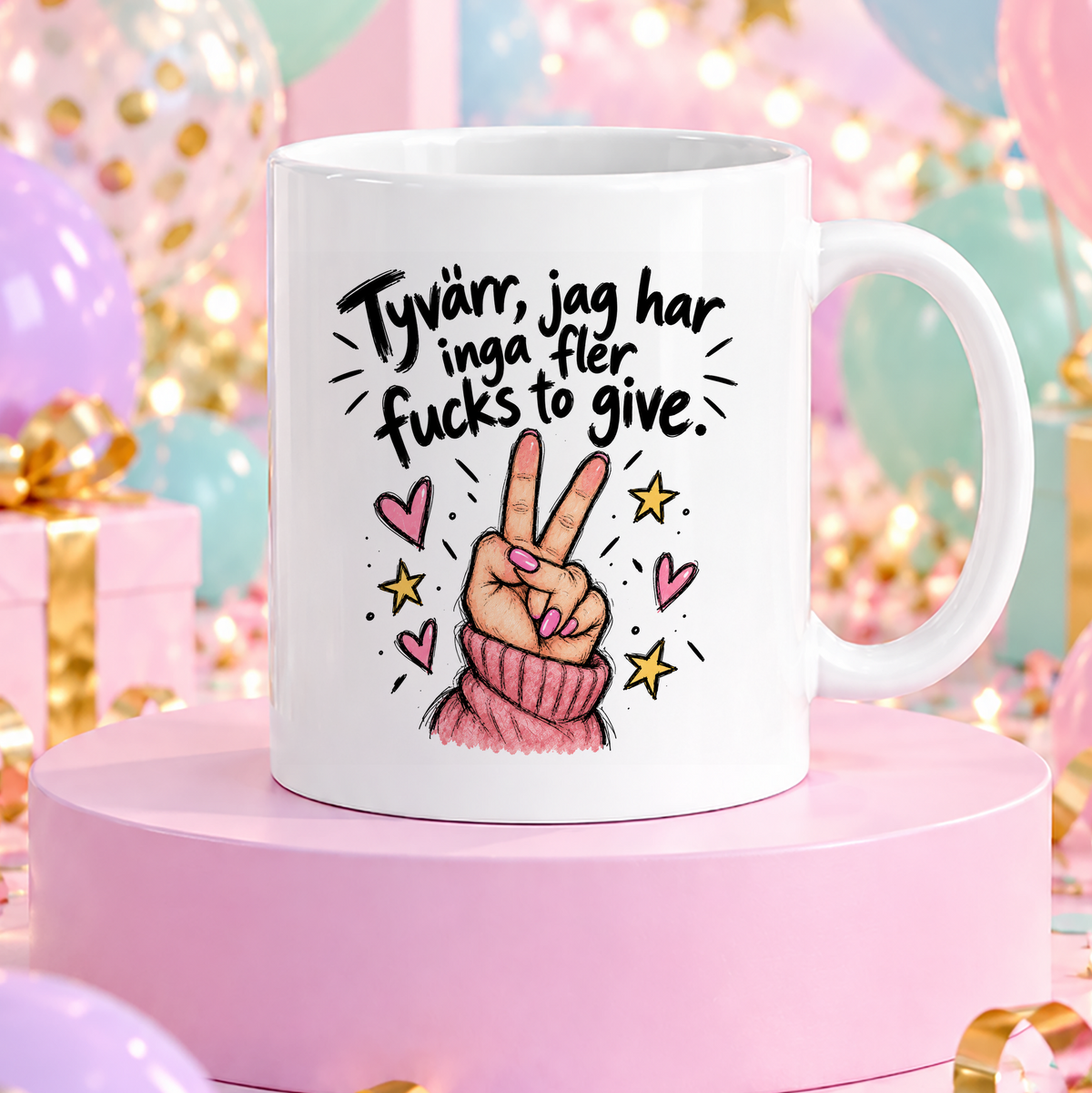 Tyvärr, jag har inga fler fucks to give | Rolig mugg