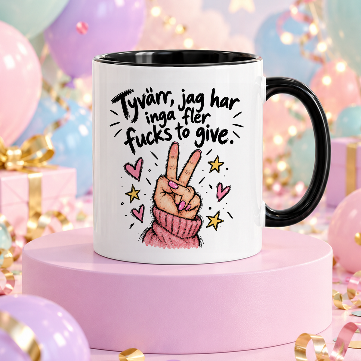 Tyvärr, jag har inga fler fucks to give | Rolig mugg