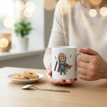 Supermormor | Ansikte | Personlig mugg