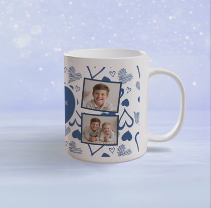 4 foton & text | Personlig mugg